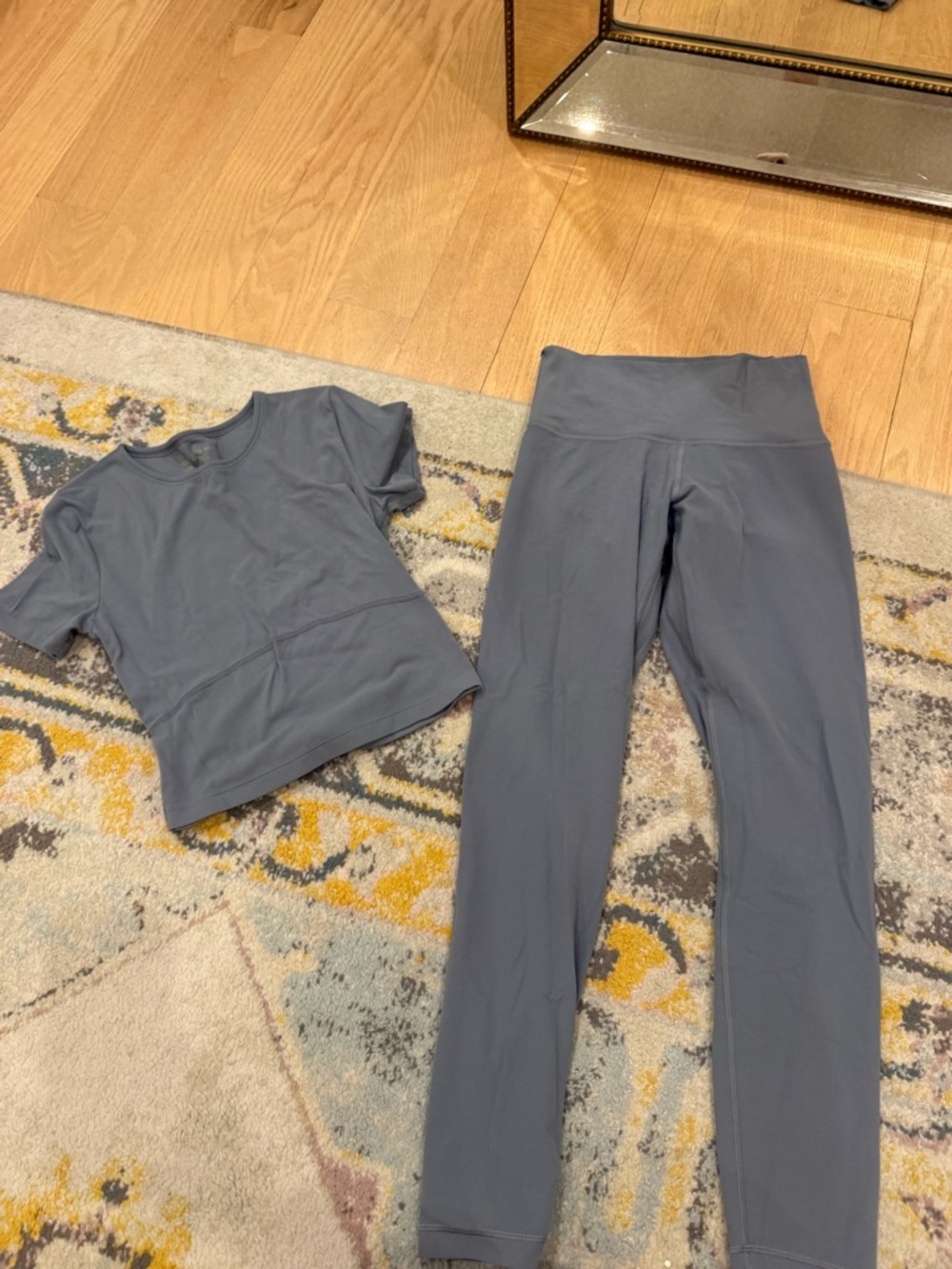 Aritzia Golden Slate Blue Active set